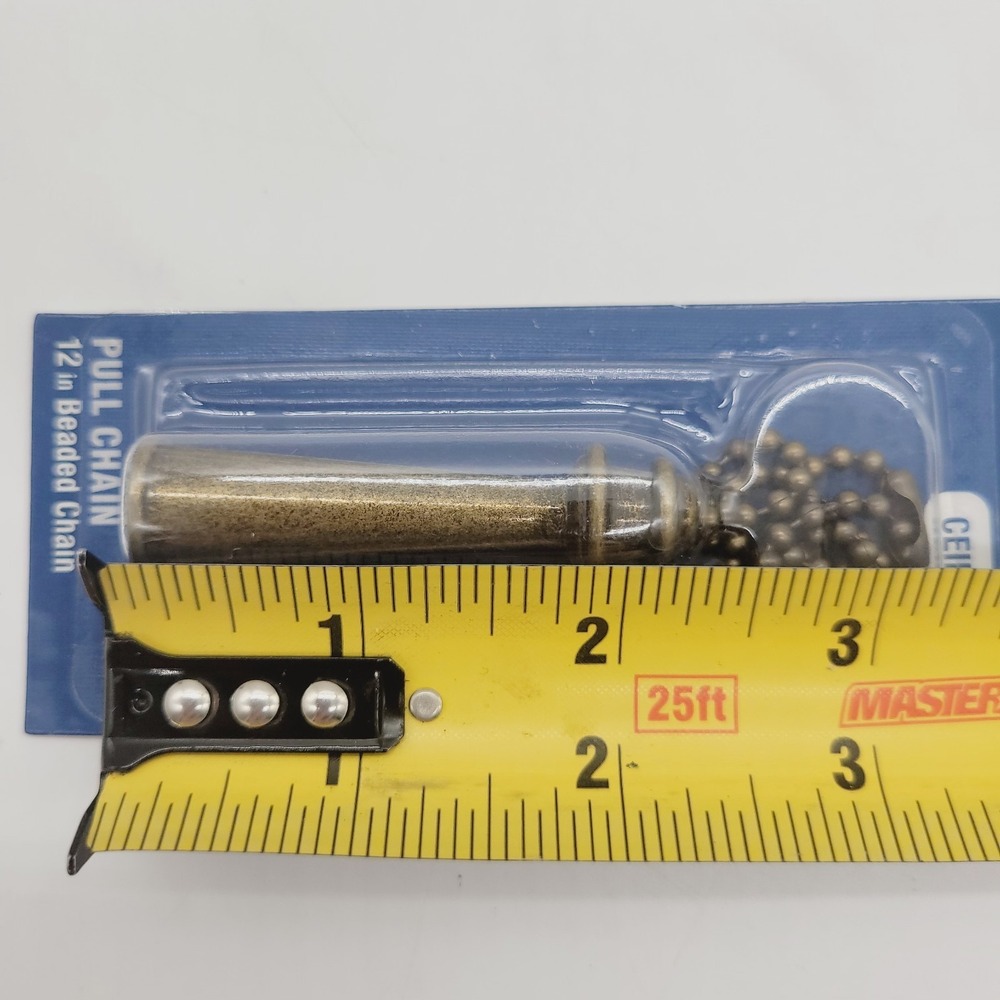 NEW Lot Of 3 Ceiling Fan Pull Chain Extension 12 Inches Lighthouse Antique Brass - Picture 9 of 9